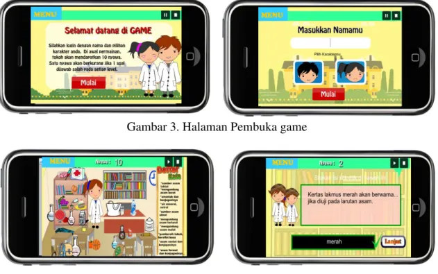 Gambar 3. Halaman Pembuka game 