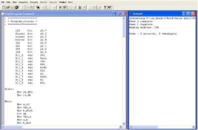 Gambar 2.6. 8051 Editor, Assembler, Simulator (IDE) 