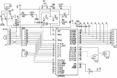 Gambar 3.2. Rangkaian Skematik Sistem Minimum Mikrokontroler AT89S52 
