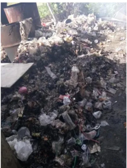 Gambar 1. Penumpukan Sampah di TPA Lingkungan Sekolah 
