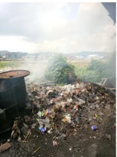 Gambar  di  bawah  ini  adalah  cara  penanggulanggan  sampah  yang  ada  di  SMP Muhammadiyah Al-Amin Sorong yaitu dengan cara pembakaran