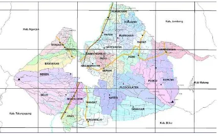 Gambar 4. Peta Kabupaten Kediri    