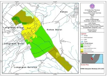 Gambar 9 Peta Arahan Permukiman baru di kecamatan Langowan Timur 