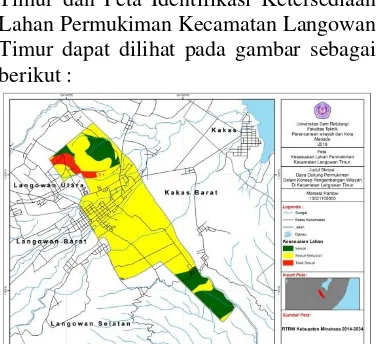 Gambar 1 Peta Kesesuaian Lahan di Kecamatan Langowan Timur 
