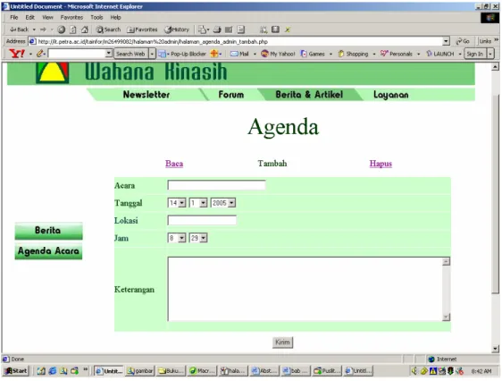 Gambar 1.10. Halaman Kirim Agenda Baru 