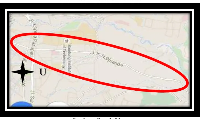 Gambar 4.1 Peta Jl. Ir. H. Juanda 