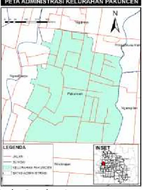 Gambar 1. Peta Administrasi Kelurahan Pakuncen