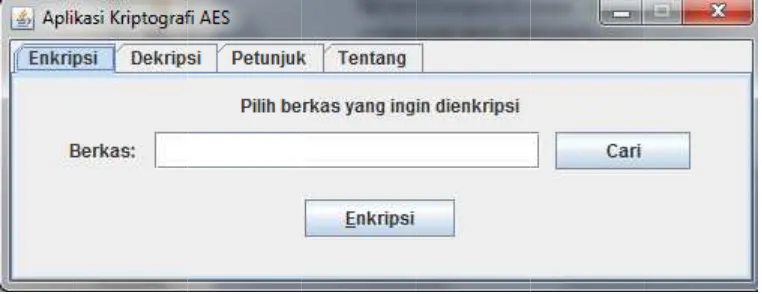 Gambar 14. Menu Utama Aplikaasi Enkripsi ddan Dekripssi 