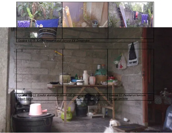 Gambar 8,9,10. Kondisi kamar mandi darurat KK Dampingan