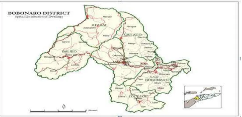 Gambar 2.1 Peta wilayah Distrik Bobonaro 