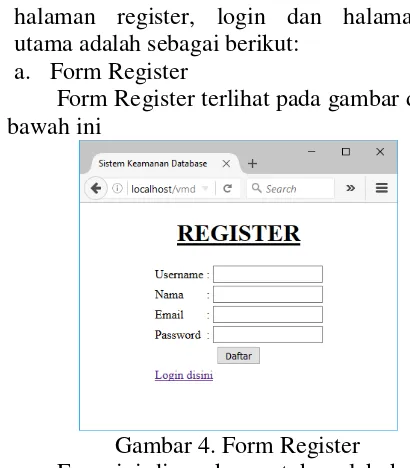Gambar 4. Form Register 