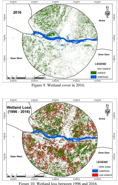 Figure 9. Wetland cover in 2016. 