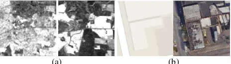 Figure 1 Example of different intensity and texture patterns between multimodal remote sensing images