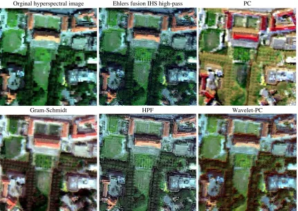 Figure 8. Quality control of fused images (IHS transform and 