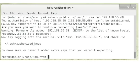 Gambar 10. Contoh pembuatan kunci SSH