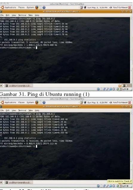 Gambar 32. Ping di Ubuntu running (2) 