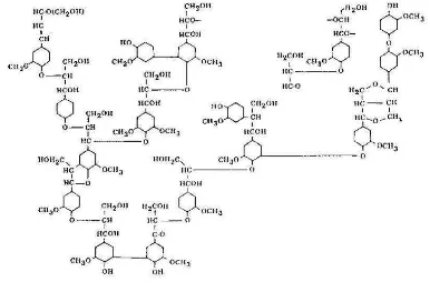 Gambar 5. Struktur lignin           Sumber : Loebis, 2008 