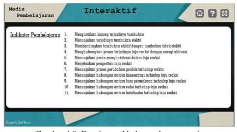 Gambar 4.9. Desain awal halaman kompetensi  f.  Halaman Materi 