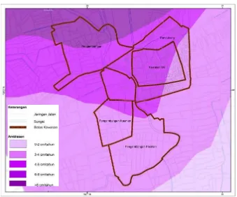 Gambar 1. Kerawanan Banjir di Kawasan Kota Lama Semarang Sumber: Management  Plan Pelestarian Kota Pusaka Semarang, 2016  