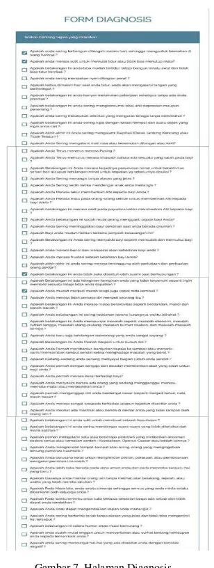 Gambar 6. Halaman data Relasi gejala 