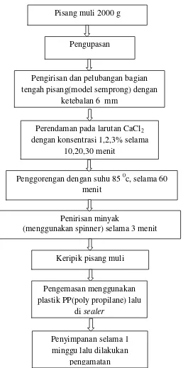 Gambar 4. Bagian alir proses pembuatan keripik pisang muli 