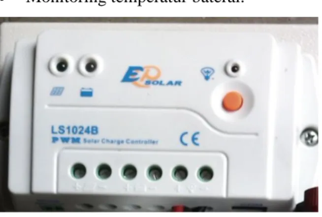 Gambar 5. Contoh Solar Charger Controller  omponen  penting  dalam  Solar  charge controller berfungsi untuk: 