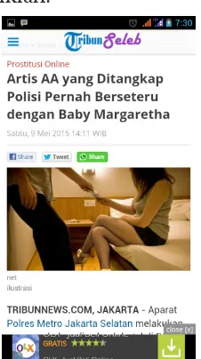 Gambar 2: Iklan dalam Berita Bermuatan Seksualitas