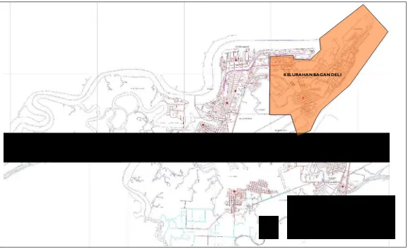 Gambar 4.1 Peta Administrasi Kecamatan Medan Belawan Sumber: Pemerintah Kota Medan 