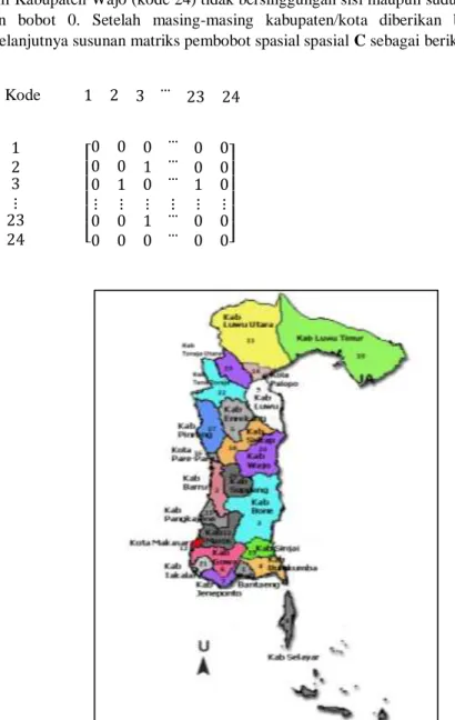 Gambar 2. Peta Wilayah Administratif Sulsel 