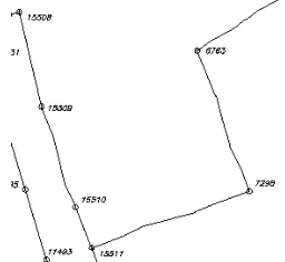 Figure 2 (d). The shape was defined as a new line type in The selected map sheet was adapted using the shape from example for the first attempt