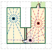 Figure 6. Different patterns of the weight deﬁnition. The dashedgrey lines depict the result of the cell decomposition