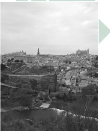 Gambar di atas adalah kota Toledo sekarang yang dikelilingi oleh tiga sungai Tajo.  (koleksi Achmad Jainuri).