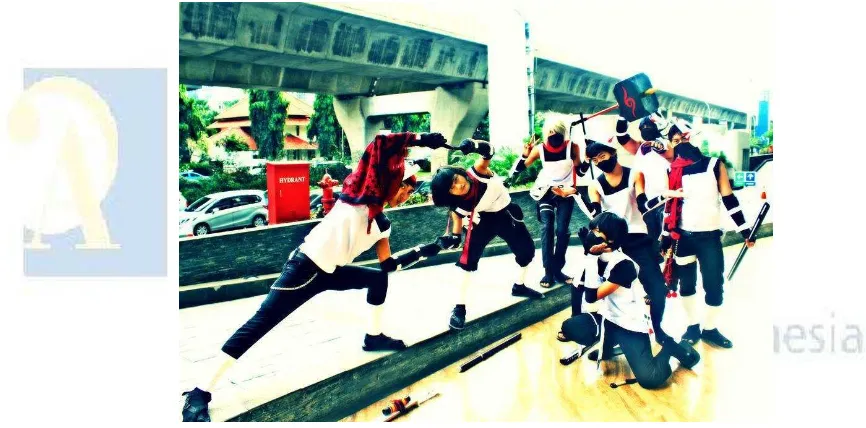 Gambar 1: Aksi dramatis cosplayers di Jakarta yang menikmati subjektivitas 