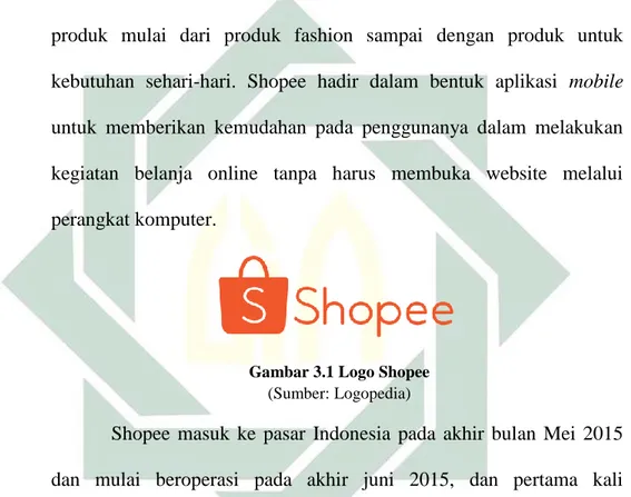 Gambar 3.1 Logo Shopee  (Sumber: Logopedia) 