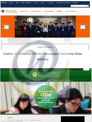 Gambar 1.2 Tampilan Website Pascasarjana Universitas Islam 