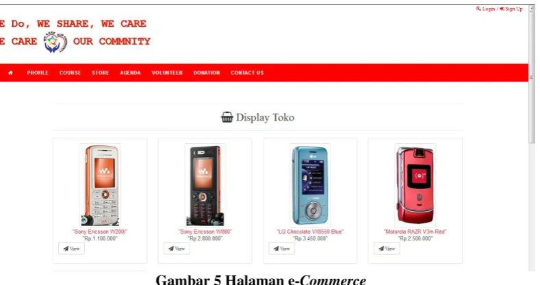 Gambar 5 Halaman e-Commerce 