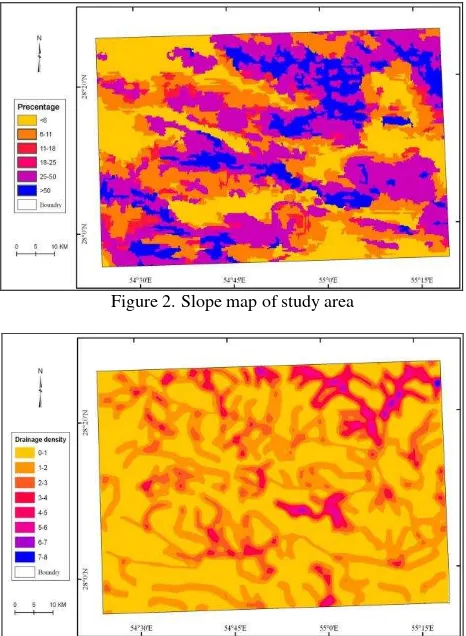 Figure 2. Slope map of study area 