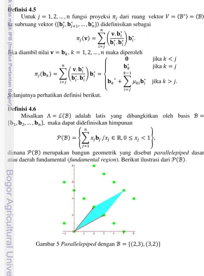 Gambar 5 Parallelepiped dengan ℬ = {��,��, ��,��} 