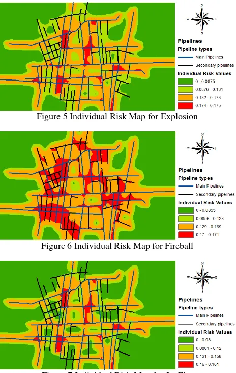 Figure 7 Individual Risk Map for Jet Fire 