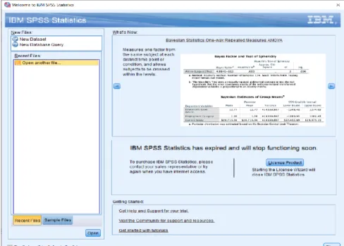 Gambar 3.2.6.1. Aplikasi IBM SPSS 