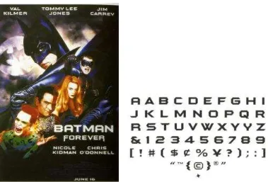 Gambar. Batman Forever Roman adalah jenis huruf yang digunakan secara 