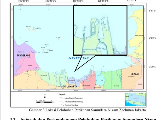 Gambar 3 Lokasi Pelabuhan Perikanan Samudera Nizam Zachman Jakarta  
