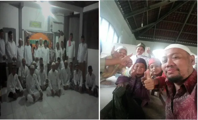 Foto dengan staf Yayasan di depan kantor     Foto Bapak Sumito Anas S.Ag (konselor) dengan               PKBM Tunas Melati                                    H