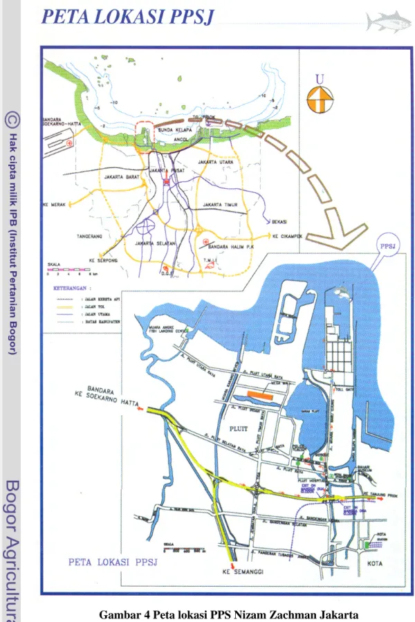 Gambar 4 Peta lokasi PPS Nizam Zachman Jakarta  (Laporan Tahunan PPSNZJ, 2005). 