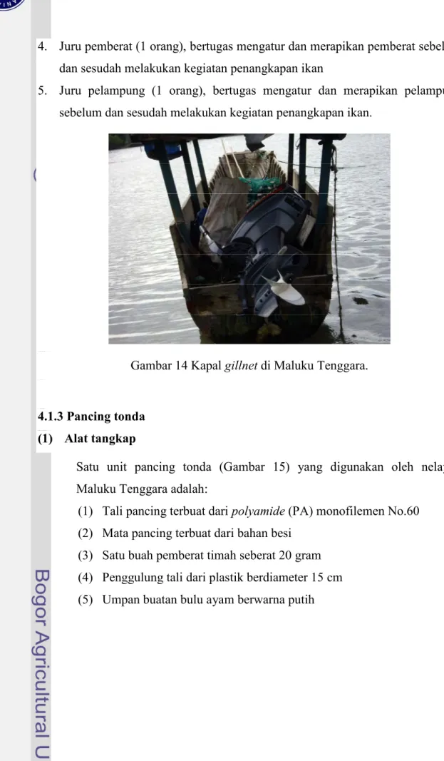 Gambar 14 Kapal gillnet di Maluku Tenggara. 