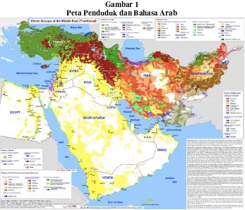 Gambar 1 Peta Penduduk dan Bahasa Arab  
