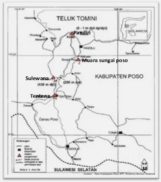 Gambar 1. Peta lokasi penelitian di DAS Poso