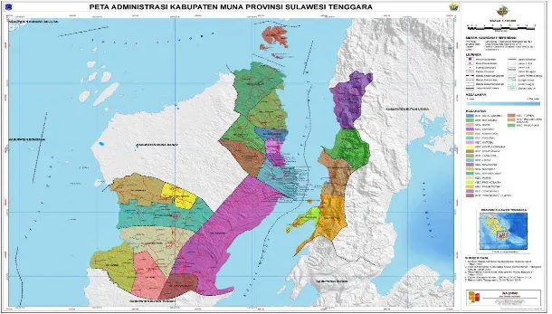Gambar 3.1. Peta Administrasi  Kabupaten Muna 
