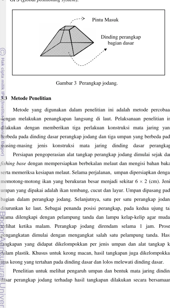Gambar 3  Perangkap jodang. 