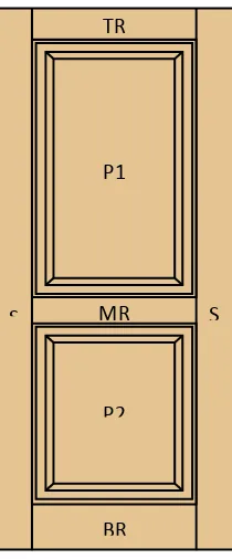 Gambar 2.2. Model Daun Pintu Kayu Petak Dua (CD–02) 